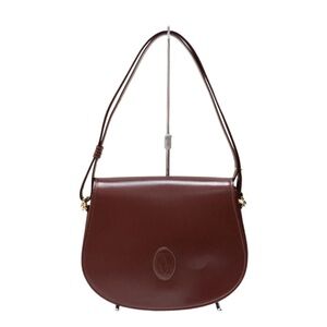 Cartier Rich Brown Leather Shoulder Bag